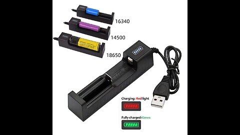 18650 Universal 1 slot Battery USB Charger adapter Rechargeable Batteries Li-ion