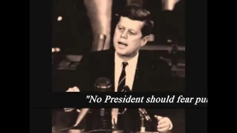 President John F Kennedy WARNING us all