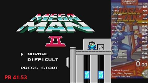 Mega Man 2 Speed Running 41:53 PB