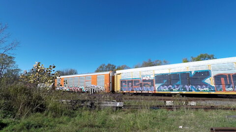 Manifest Train Eastbound On Dundas Sub CN 8807 CN 3229 & CN 3166 Locomotives