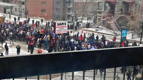 Montrealers Took To The Streets Today To Protest For Their 'Rights And Liberties' (VIDEO)