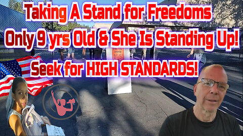 A 9 YR OLD STANDS FOR FREEDOM/SCHOOL