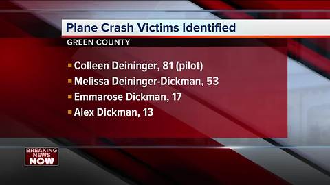 Green County Coroner identifies 4 victims killed in plane crash