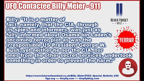 Billy Meier UFO Contact Reports - 911 Terrorist Attacks