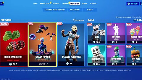 FORTNITE ITEM SHOP