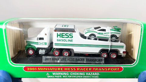 2001 MINIATURE HESS RACER TRANSPORT CAR