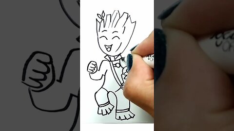 How to Draw and Paint Groot from Guardians of the Galaxy