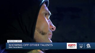 Jeff Hardy showing off new talents