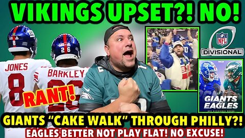 UPSET!? NO! EAGLES VS GIANTS! ITS TIME! GIANTS COACHED WELL! COACHING WINS AGAINST THE GIANTS! RANT!