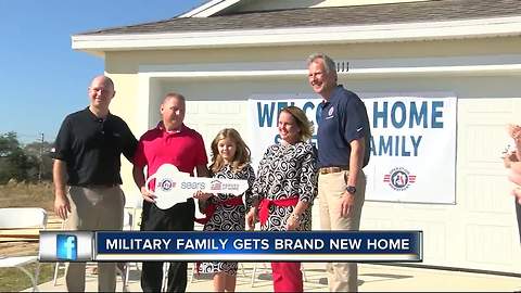 Military family that has moved 20 times in 16 years gets brand new mortgage-free permanent home