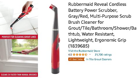 Rubbermaid Reveal Cordless Battery Power Scrubber