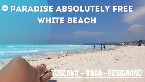 Vada Italy, Beach Walk: Free White Beach, Rosignano Tuscany Riviera