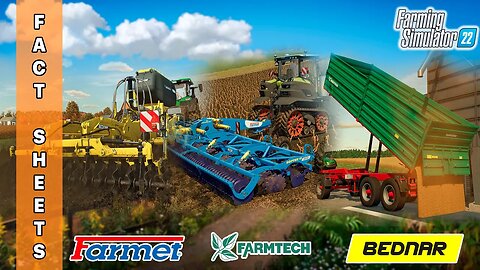 FS22 | PREMIUM EXPANSION SUBSOLADOR BEDNAR, GRADAS FARMET y REMOLQUE FARMTECH | FACT SHEETS