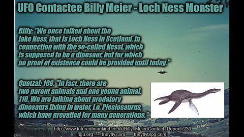 Billy Meier UFO Contact Reports - Loch Ness Monster