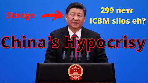 Hey, China your hypocrisy is a little obvious. 299 new ICBM missile silo's eh?