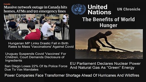 Latest News Updates July 2022/ UN:The Benefits Of World Hunger