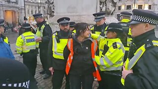 Police arresting stop oil protesters trafalgar Square #metpolice