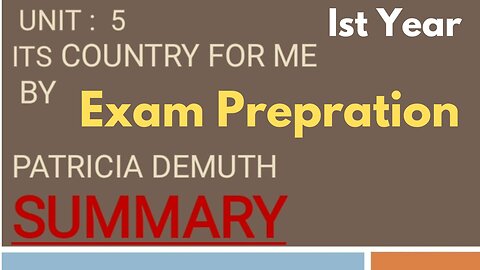 lesson || Its country for me by Patricia Demuth || Summary || Critical appreciation