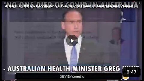 Australian Health Minister Greg Hunt claiming that no one died of COVID-19 in Australia