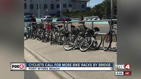 Cyclists call for more bike racks by bridge