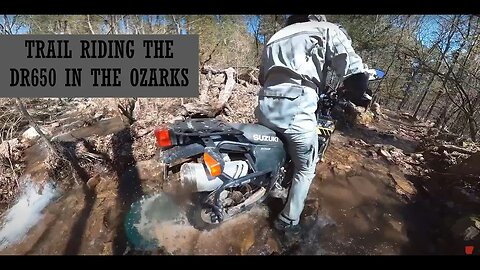 Trail Riding DR650 in the Ozarks