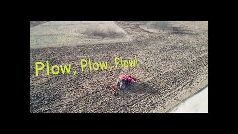 Plow, Plow, Plow! Plowing hay field day 4. Drone in the air!!!