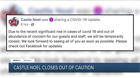 Castle Noel temporarily closing 'out of abundance of concern' following rise of COVID-19 cases