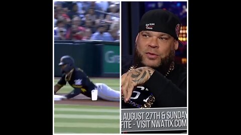 Tyrus Rips Baseball Player On The Field With His Phone