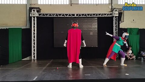 Apresentação Cosplay de Grande Saiyaman e Saiyaman 2 de Dragon Ball no 26º Pira Anime Fest (2022)