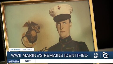 WWII Marine's remains identified