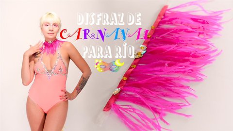 Collar con plumas carnavalesco