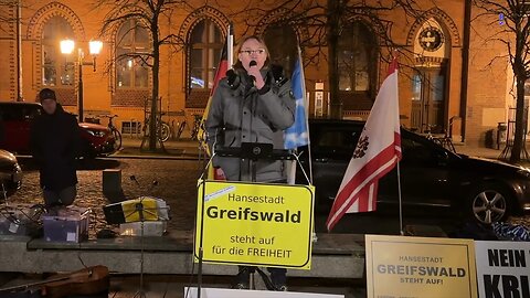 Greifswald - Andreas mit einer Rede 06-03-2023