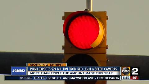 Pugh expects $24M from red light and speed cameras