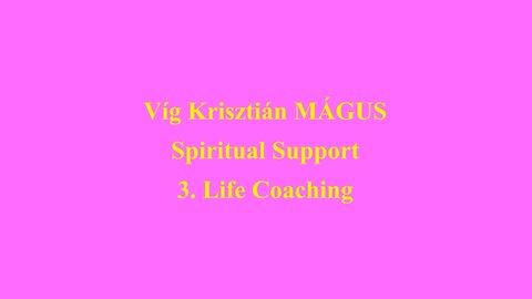 Vig Krisztian MAGUS 5. Spiritual Support 3. LIfe Coaching