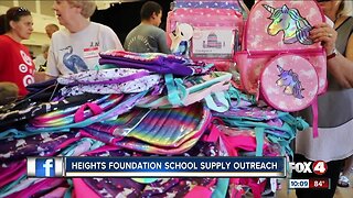 Heights Foundation school supply outreach