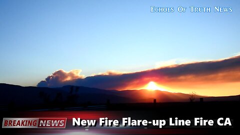 Fire Flare-Up Line Fire South Of Big Bear Lake CA