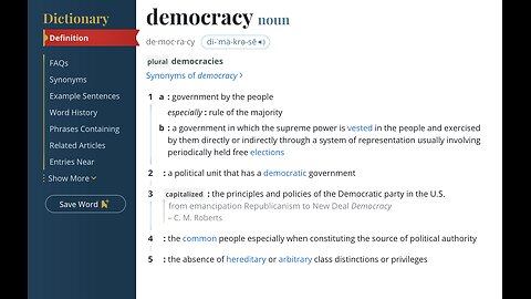 Definition & Meaning of Democracy - Merriam-Webster Dictionary