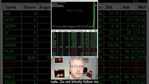 Trader makes $28k $ROKU On Positive Earnings Live. #shorts