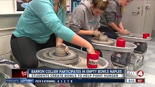 Students participate in Empty Bowls Naples to fight hunger