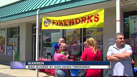 Warren man injured in fireworks and alcohol accident