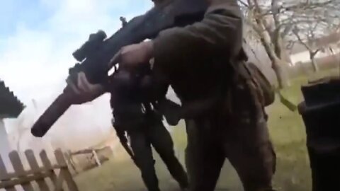 Ukraine War - Ukrainian Foreign Legion Fighters Moving Under Russian Artillery Fire • Helmet Cam