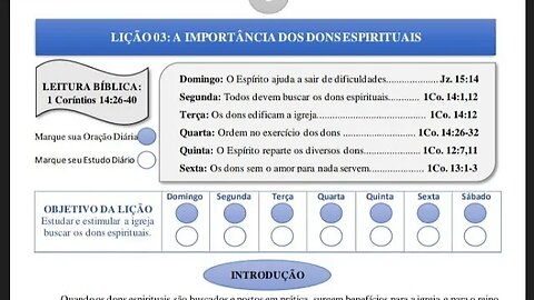 860 - Escola Bíblica: Série Os Dons espirituais.