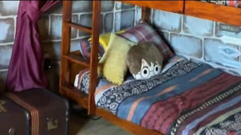 Mother creates amazing 'Harry Potter' bedroom for her kids