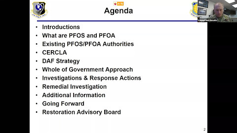 March 2021 Cannon AFB PFOS/PFOA Virtual Meeting