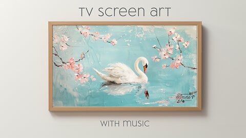 Swan Swimming in a Lake: Relaxing Ethereal Music and Art for your TV Screen