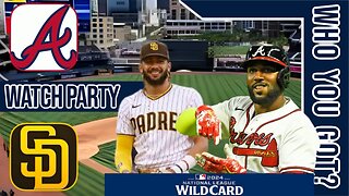 Atlanta Braves vs San Diego Padres | Live Play by Play & Reaction Stream 3D Sim | MLB 24 WC GM 2