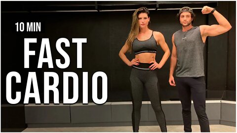 10 Min de CARDIO RAPIDO E EFICAZ | Sem Fala | Em Casa | Sem Equipamento