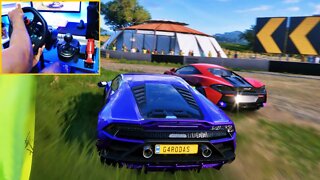 FORZA HORIZON 5 Steering Wheel G29 - LAMBORGHINI HURACAN EVO 2020 GAMEPLAY RACING