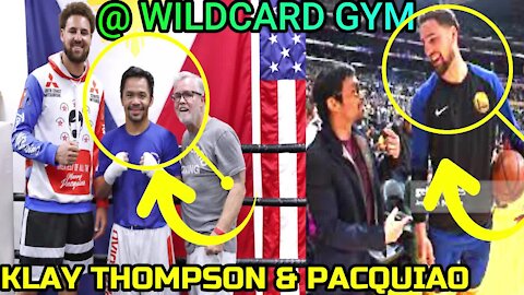 *NEW*KLAY THOMPSON VISITS MANNY PACQUIAO @ WILDCARD GYM..MUST WATCH..