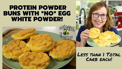 Keto Protein Powder Buns with NO EGG WHITE POWDER! Less than 1 Total Carb